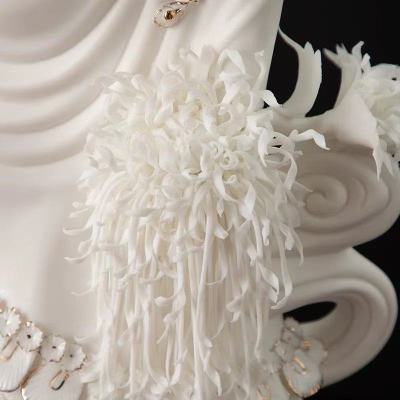 Dehua white porcelain ornaments-Soul of the Peacock - Image 5