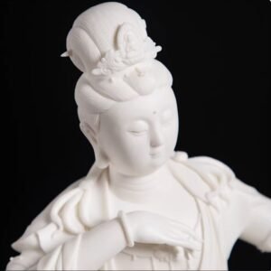 “Serene Meditation” – Dehua Blanc de Chine Porcelain Sculpture