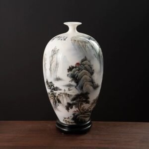 Blanc de Chine Landscape Vase (Ivory White)