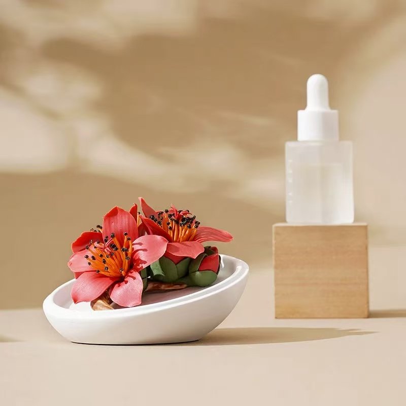 Dehua ceramic flower ornaments aromatherapy-Kapok flower - Image 3