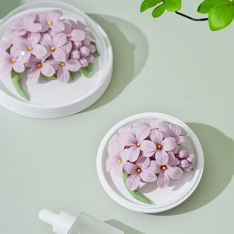 Dehua ceramic flower ornaments aromatherapy-Lilac - Image 4