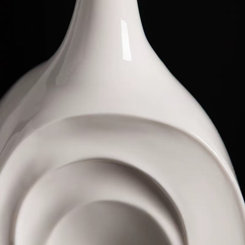 Dehua white porcelain vase-Lunar Flow - Image 3