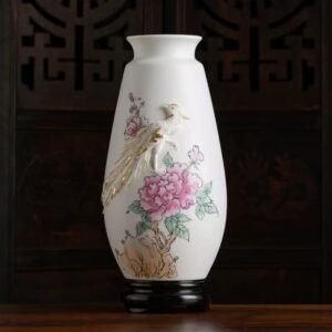 Hand-painted porcelain vase