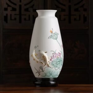 Hand-painted porcelain vase