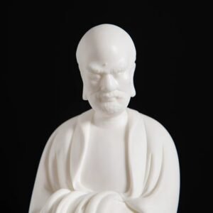 “Crossing the River on a Reed” – Dehua Blanc de Chine Bodhidharma Statue